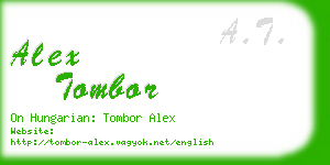 alex tombor business card